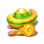 Símbolo Lingote do Fortune Dragon, paga 0,4x três em linha. PG Soft.