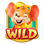 Símbolo Wild (Rato Dourado) do Fortune Mouse da PG Soft.
