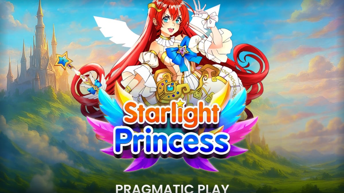 Starlight Princess da Pragmatic Play com personagem anime e grade 6x5 de gemas coloridas com multiplicadores de ate 500x. Pragmatic Play.
